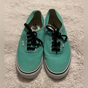 Vans Classic Skater Sneakers Teal Shoes Mens Size 11.5 Black Laces